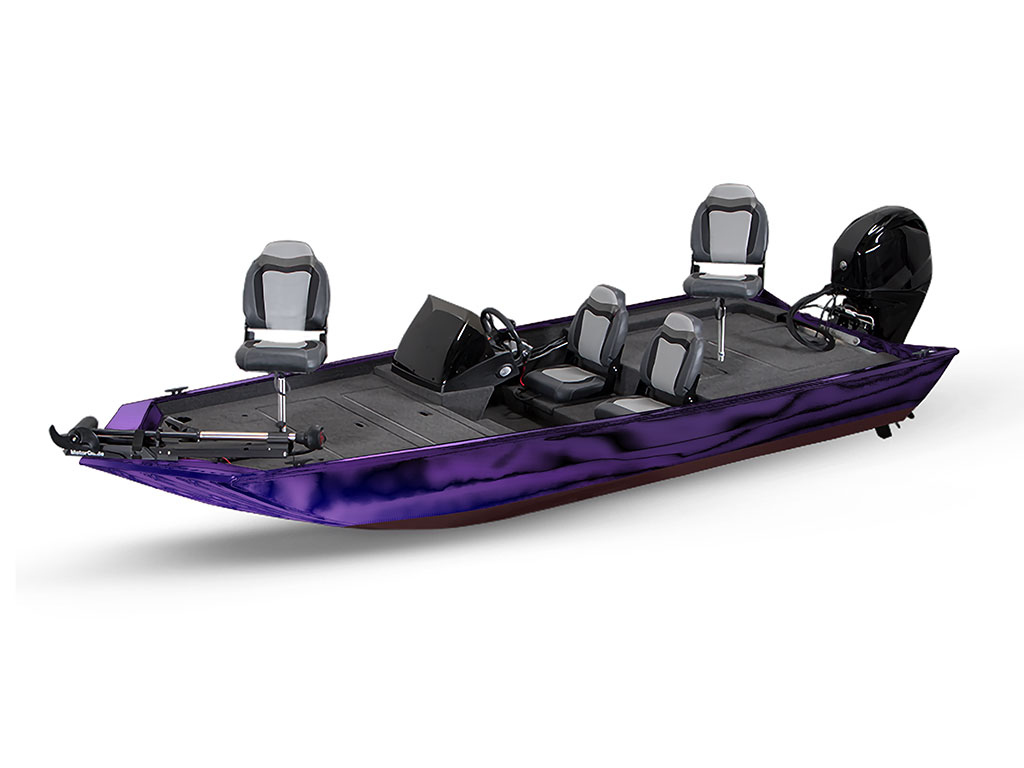 Rwraps Chrome Purple Fish & Ski Boat Do-It-Yourself Wraps