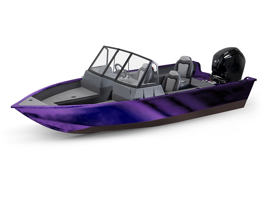 Rwraps Chrome Purple Modified-V Hull DIY Fishing Boat Wrap