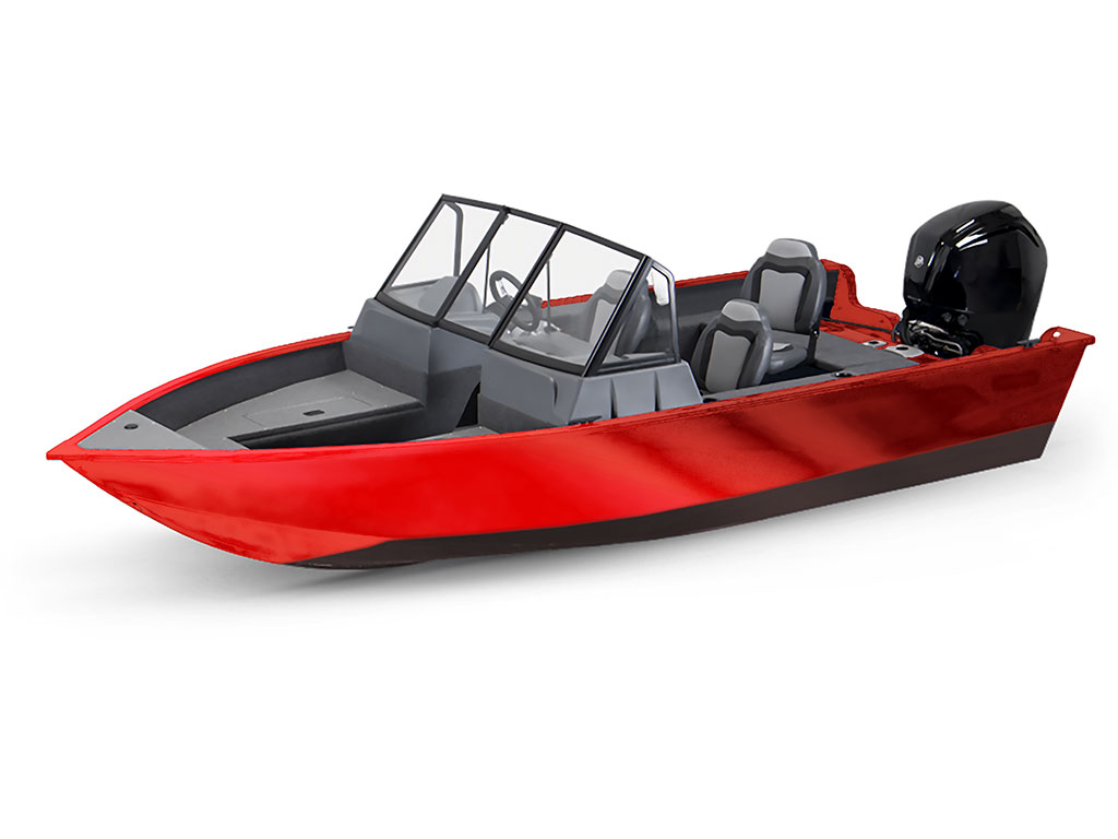 Rwraps Chrome Red Modified-V Hull DIY Fishing Boat Wrap