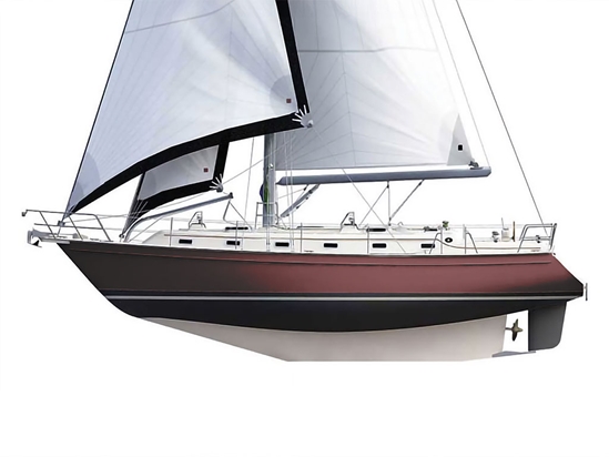 Rwraps Gloss Metallic Black Rose Customized Cruiser Boat Wraps