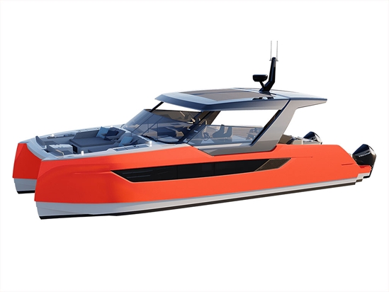 Rwraps Gloss Metallic Fire Red Catamaran Dual-Hull Vinyl Film Wraps