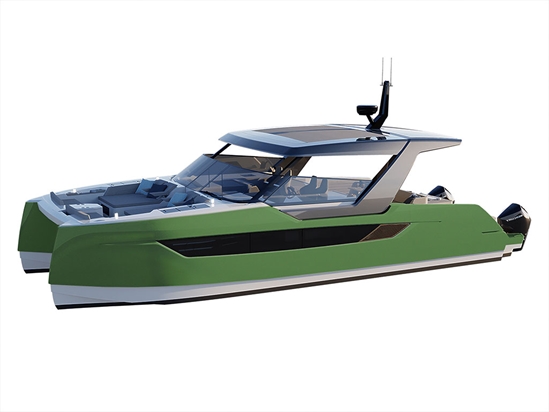 Rwraps Gloss Metallic Green Mamba Catamaran Dual-Hull Vinyl Film Wraps