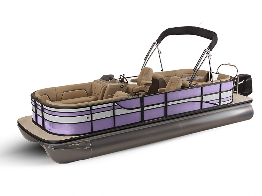 Rwraps Gloss Metallic Light Purple Pontoon Custom Boat Wrap