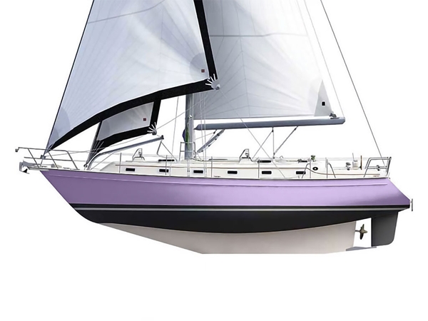 Rwraps Gloss Metallic Light Purple Customized Cruiser Boat Wraps