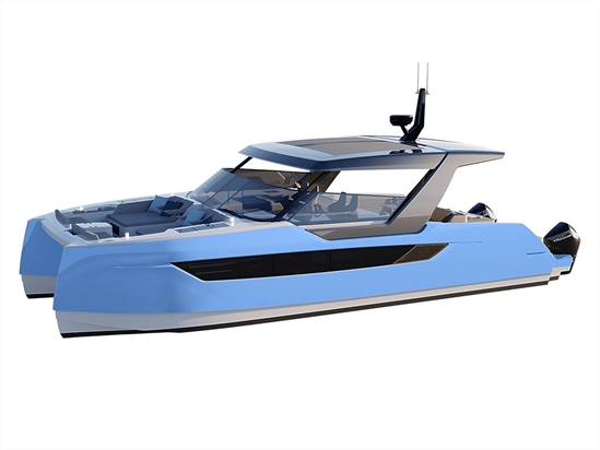 Rwraps Gloss Metallic Sky Blue Catamaran Dual-Hull Vinyl Film Wraps