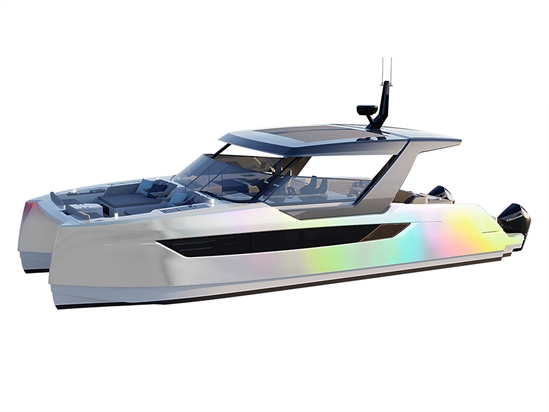 Rwraps Holographic Chrome Silver Neochrome (Matte) Catamaran Dual-Hull Vinyl Film Wraps