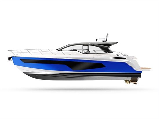 Rwraps Hyper Gloss Blue Customized Yacht Boat Wrap