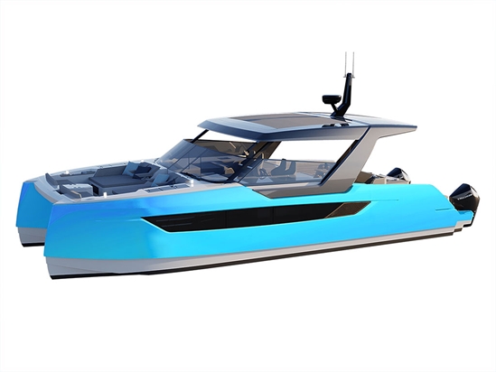 Rwraps Matte Chrome Light Blue Catamaran Dual-Hull Vinyl Film Wraps