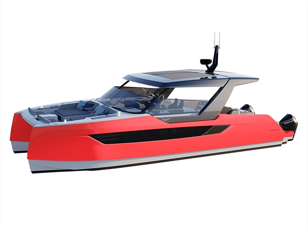 Rwraps Matte Chrome Red Catamaran Dual-Hull Vinyl Film Wraps