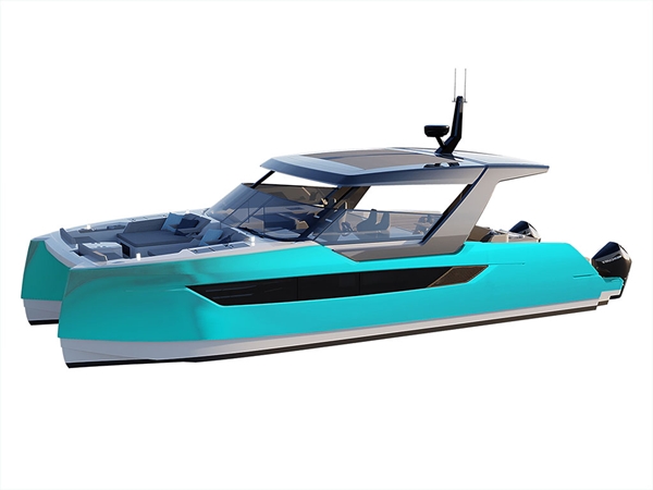 Rwraps Matte Chrome Teal Catamaran Dual-Hull Vinyl Film Wraps