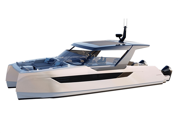 Rwraps Pearlescent Gloss White Catamaran Dual-Hull Vinyl Film Wraps