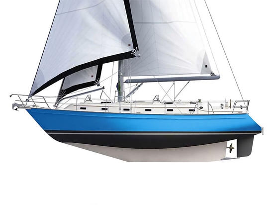 Rwraps Satin Metallic Ocean Blue Customized Cruiser Boat Wraps