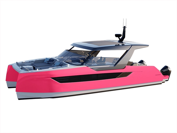 Rwraps Satin Metallic Pink Catamaran Dual-Hull Vinyl Film Wraps