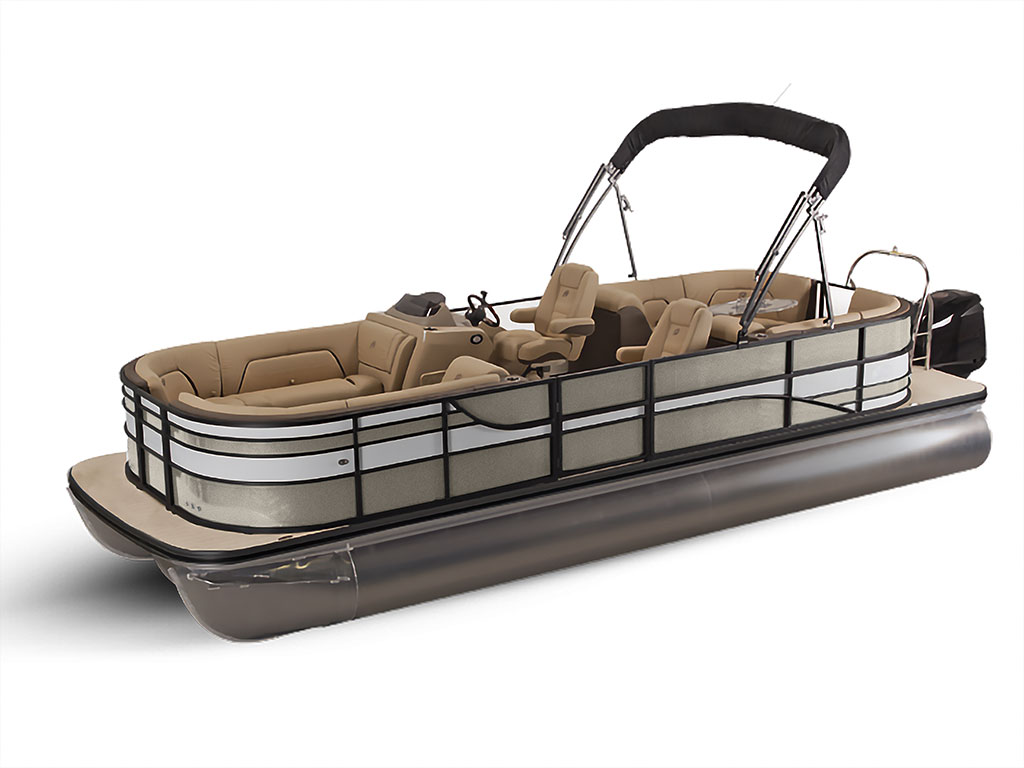 Rwraps Satin Metallic Silver Pontoon Custom Boat Wrap