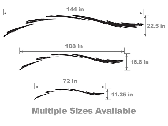 Curves Vehicle Body Graphic Size Chart