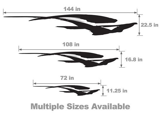 Dove Vehicle Body Graphic Size Chart