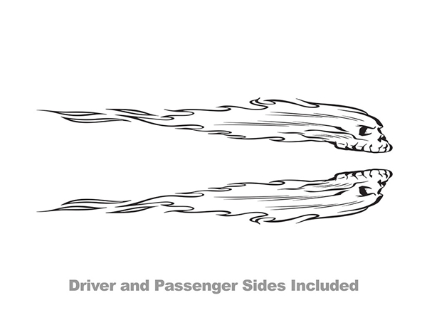 Flaming Skull Vehicle Graphic