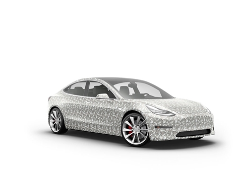 Rwraps™ Camouflage 3D Fractal Silver Vehicle Wraps