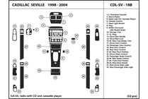 2000 Cadillac Seville DL Auto Dash Kit Diagram