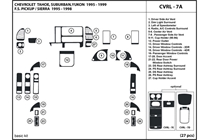 1997 GMC Yukon DL Auto Dash Kit Diagram