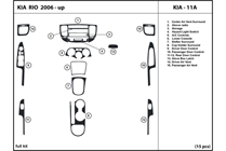 2010 Kia Rio DL Auto Dash Kit Diagram