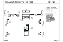 1992 Nissan Pathfinder DL Auto Dash Kit Diagram