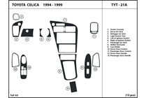 1995 Toyota Celica DL Auto Dash Kit Diagram
