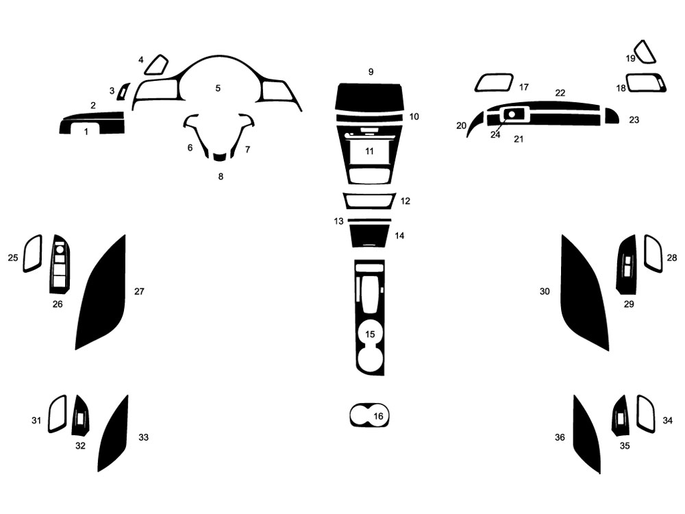 Acura ILX 2016-2022 Dash Kit Diagram