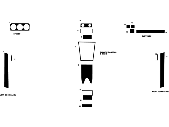 Alfa Romeo Spider 1987-1990 Dash Kit Diagram