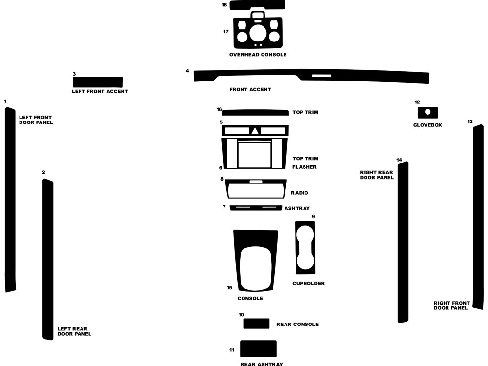 Audi A4 2000-2001 Dash Kit Diagram