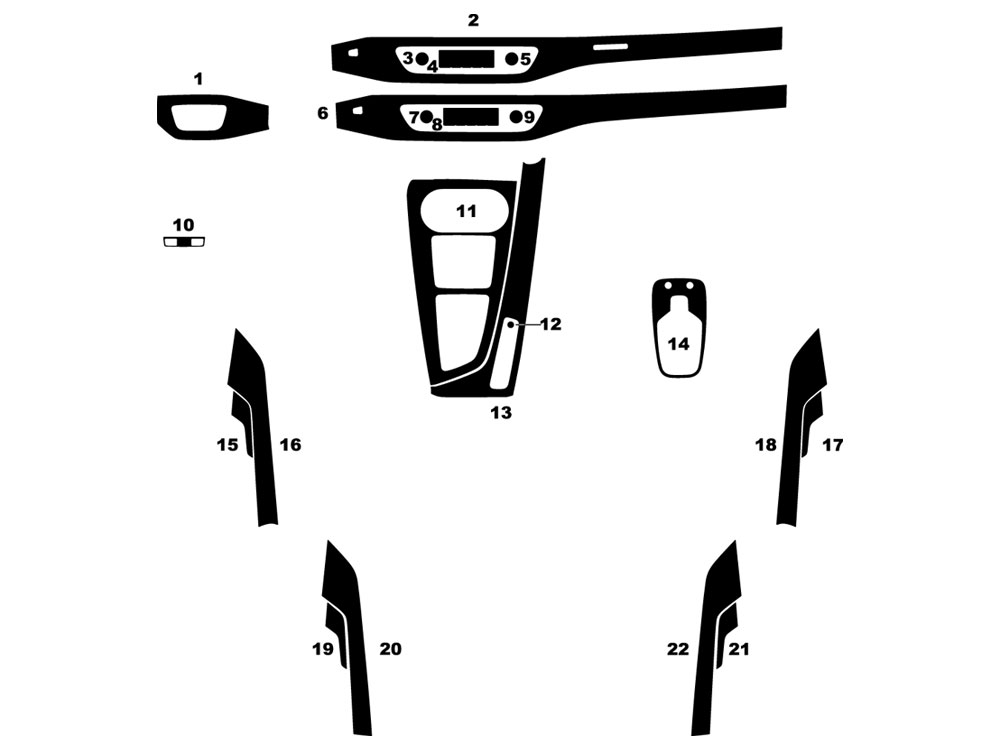 Audi A4 2017-2024 Dash Kit Diagram