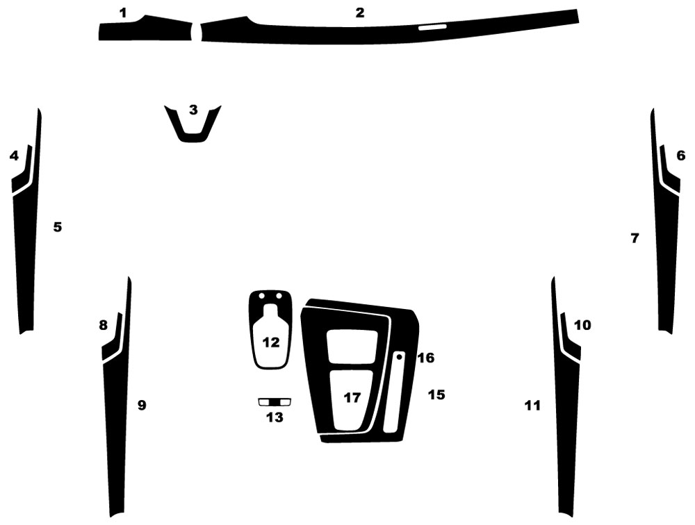 Audi SQ5 2018-2023 Dash Kit Diagram