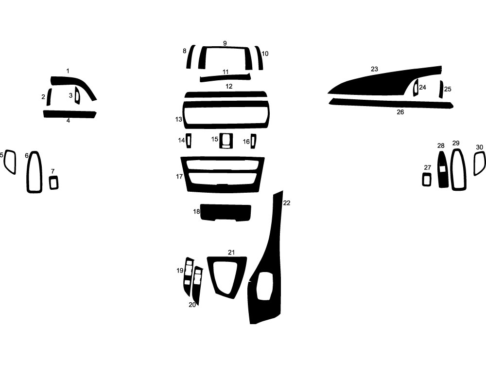 BMW 1-Series 2011-2015 Dash Kit Diagram