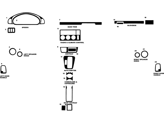 BMW 318ti 1995-1999 Dash Kit Diagram