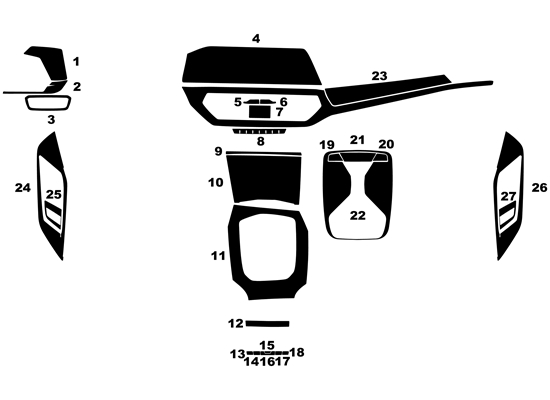 BMW 4-Series 2021-2023 Dash Kit Diagram