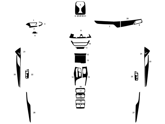 BMW 5-Series 2018-2021 Dash Kit Diagram