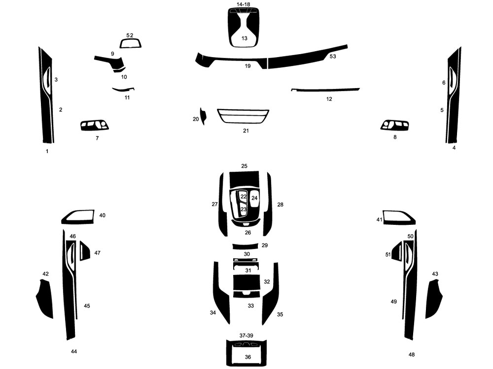 BMW 7-Series 2016-2021 Dash Kit Diagram