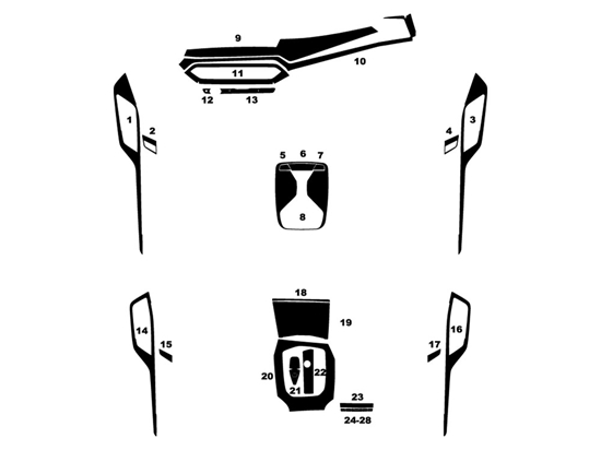 BMW i4 2022-2023 Dash Kit Diagram