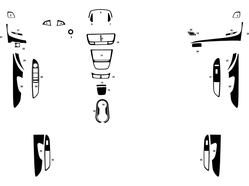 Buick Encore 2013-2016 Dash Kit Diagram