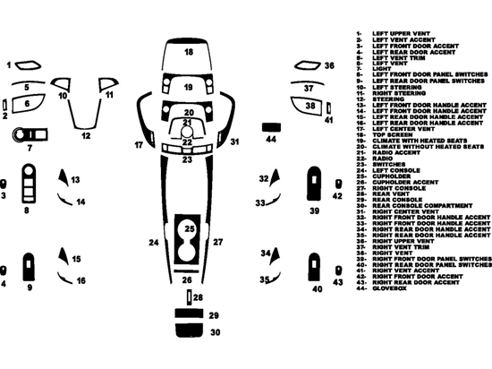 Buick Lacrosse 2010-2013 Dash Kit Diagram