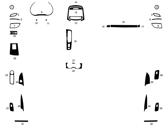 Buick Lacrosse 2014-2016 Dash Kit Diagram