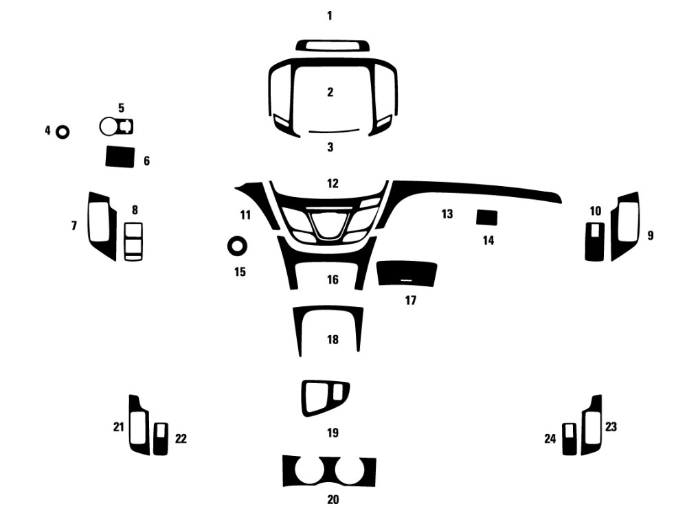 Buick Regal 2014-2017 Dash Kit Diagram