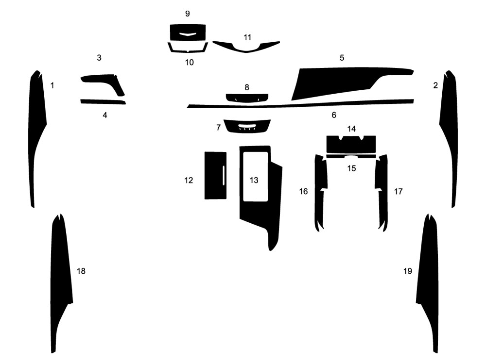 Cadillac CT6 2016-2020 Dash Kit Diagram