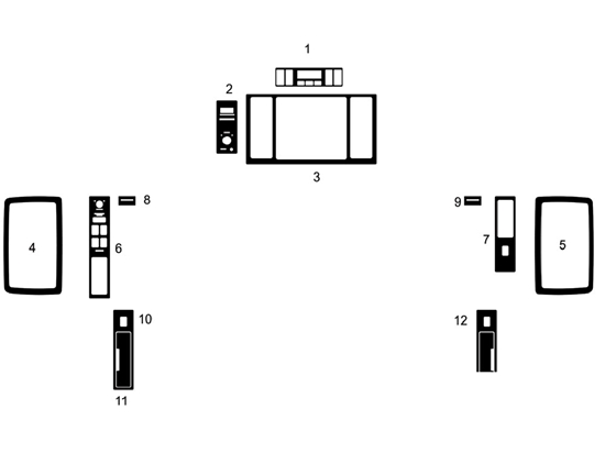 Cadillac Fleetwood 1993-1996 Dash Kit Diagram