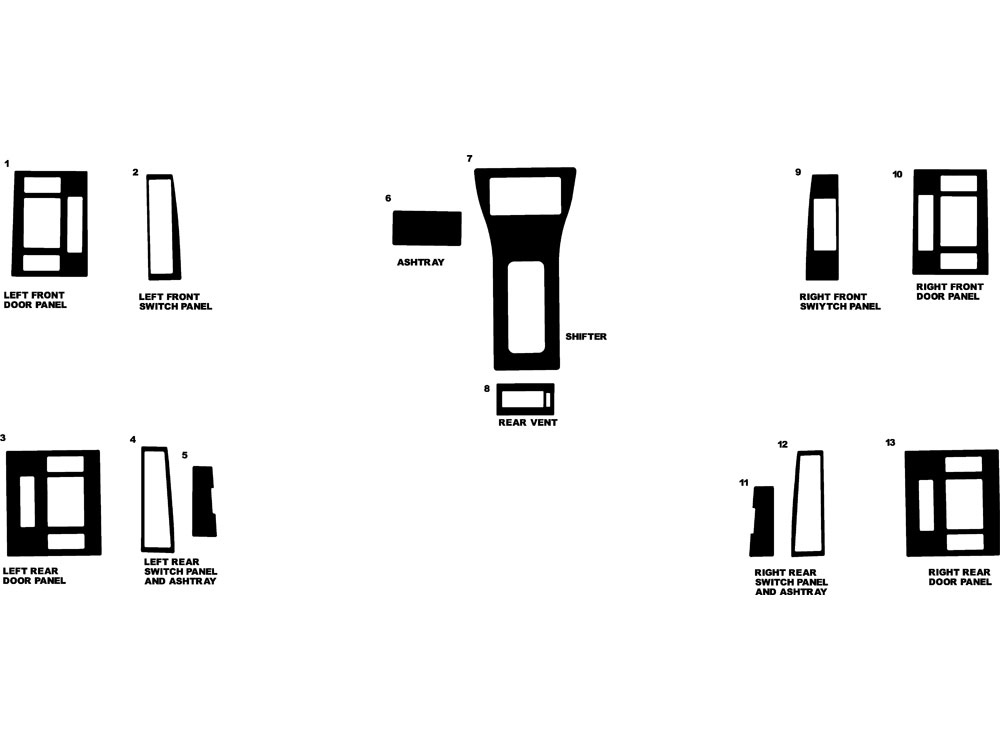 Cadillac Seville SLS 1992-1995 Dash Kit Diagram