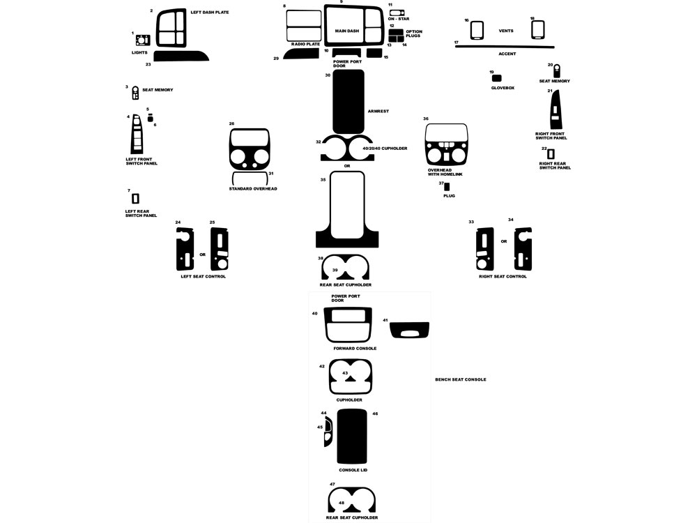 Chevy avalanche online interior trim parts