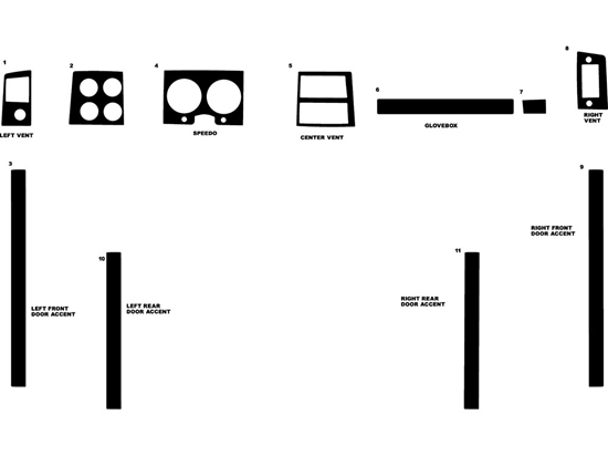 Chevrolet S-10 Blazer 1983-1988 Dash Kit Diagram