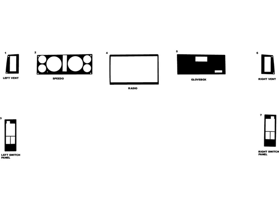 GMC S-15 1981-1988 Dash Kit Diagram