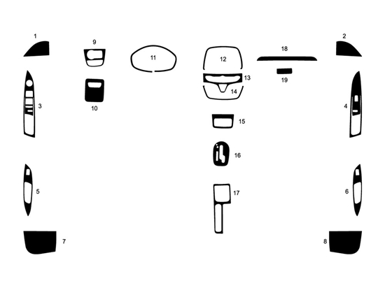 Chevrolet Spark 2016-2022 Dash Kit Diagram