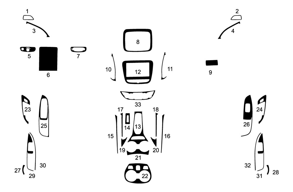 Chevrolet Volt 2016-2019 Dash Kit Diagram